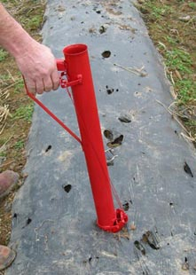 Squeeze hand-held planter handle